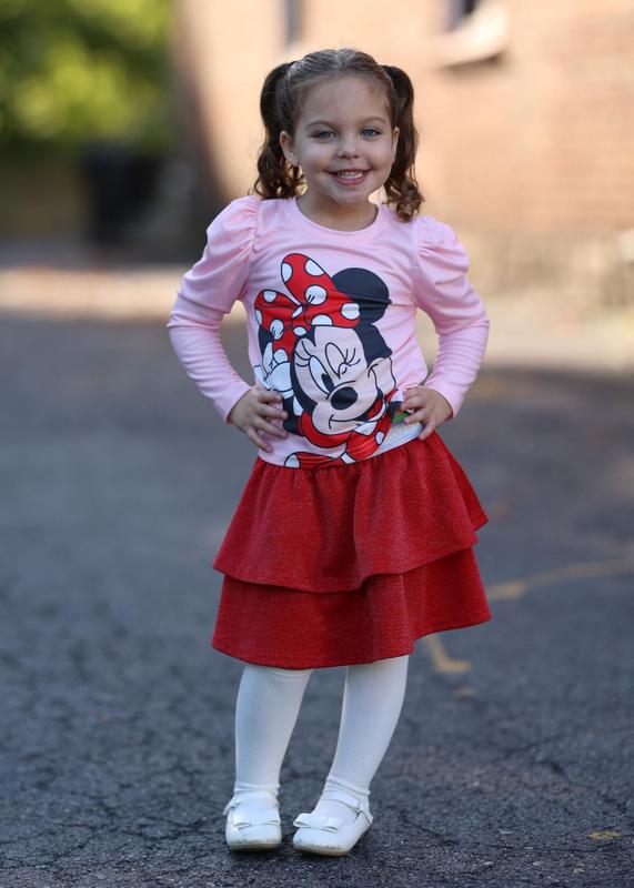 Roupa Disney Minnie Mouse Toddler Girl, 2 peças, 3T, outono e